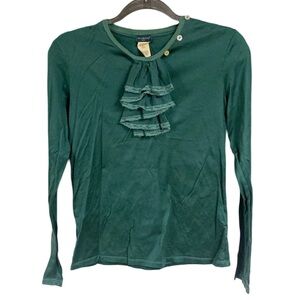 Custo one by Custo Barcelona vintage green ruffle top size 4